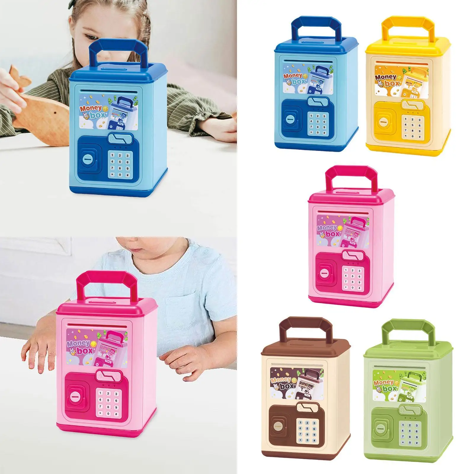 Piggy Bank for Kids Multifunctional for Children Home Decoration Accessories Lightweight Birthday Gift Money Box Educational Toy