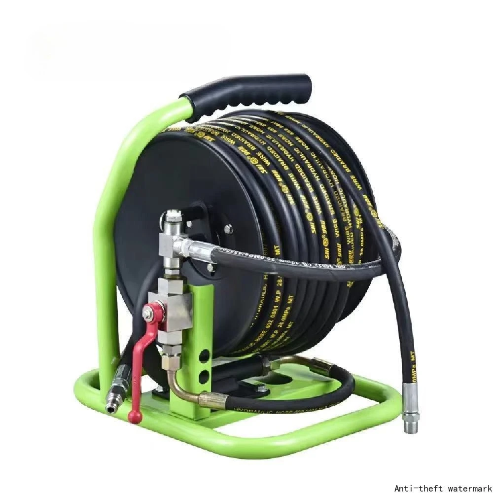 2026 Hot Selling 30-meter Portable High-Pressure Power Jet Manual Handheld Hose Reel, Suitable for Sewer High-Pressure Cleaners