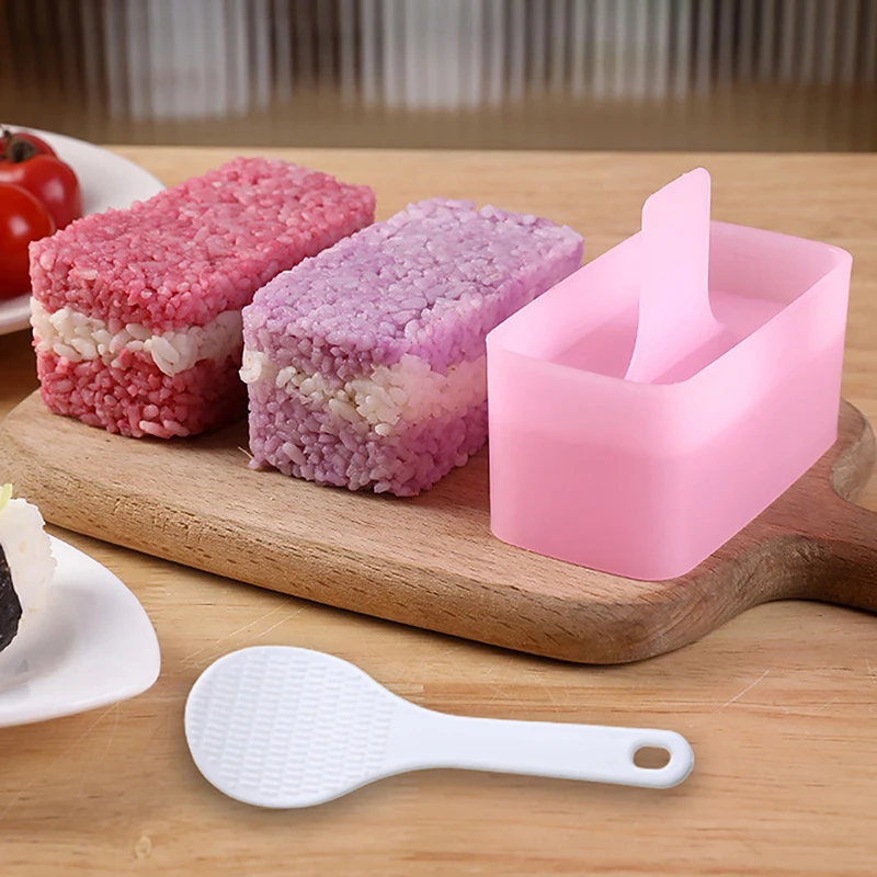 Rectangular Sushi Mold Musubi Making Kit Spam Kimbab Onigiri Household Kitchen Bento Accessories Rice Ball Maker Press Tool DIY