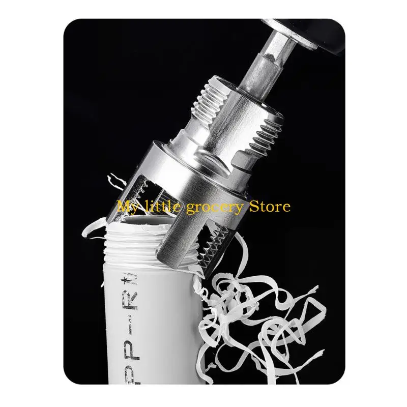 D5BD Practical Carbon Steel Plumbing Tool Drill Adapter Pipes Threaders For Simultaneous Internal External Thread Creation