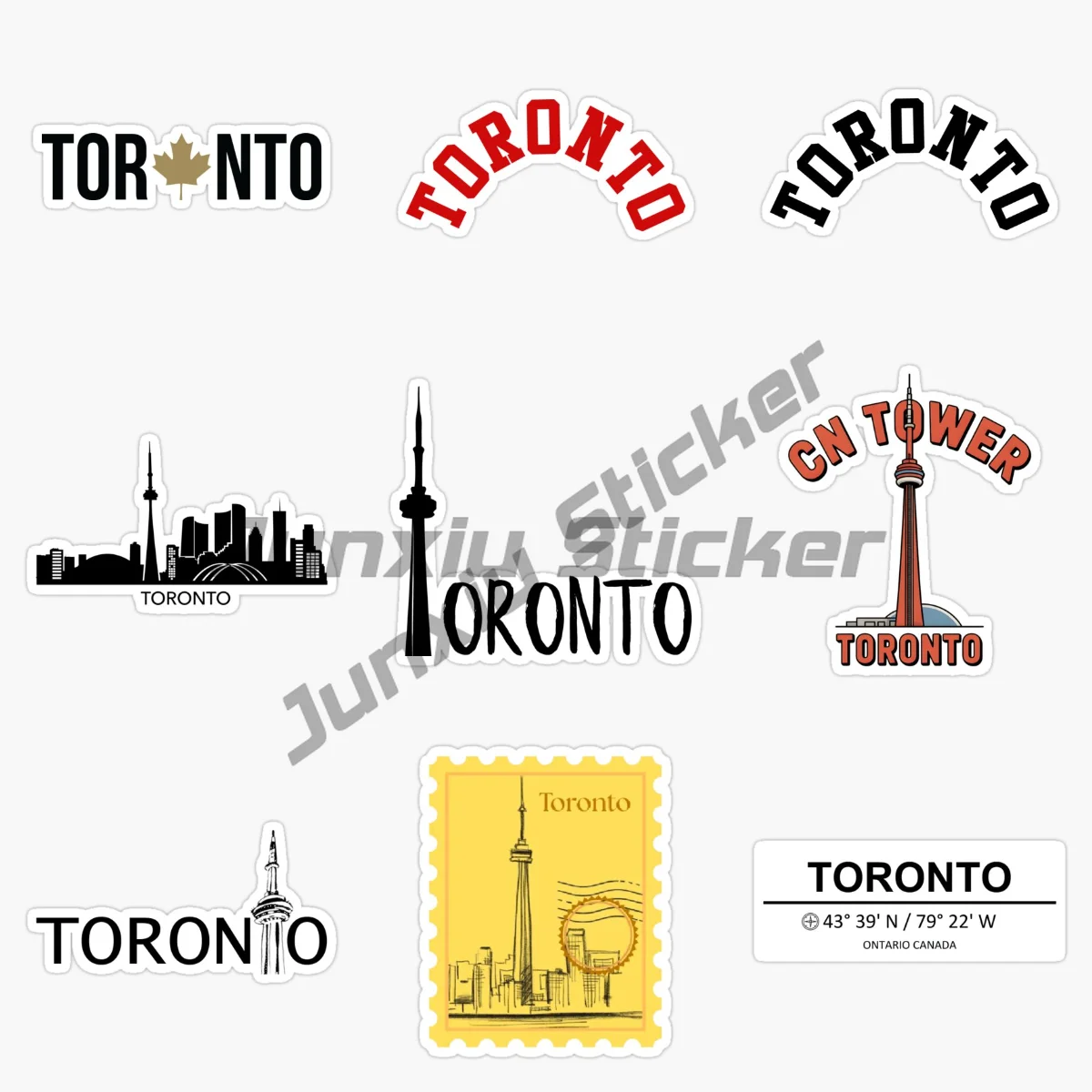 

TORONTO CANADA World Famous International Metropolitan Scenery Tourist Car Sticker Vinyl Self-adhesive Decorative Decal