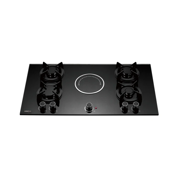 Cuisinière à gaz en acier inoxydable, 5 réchauds, équipement domestique, en stock, nouveau