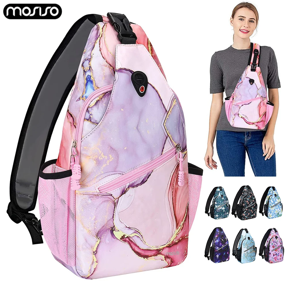 MOSISO Chest Bag Waterproof Crossbody Bags Casual Travel Women Sling Backpack Outdoor Sport Cycling Rucksack Shoulder Bag Man