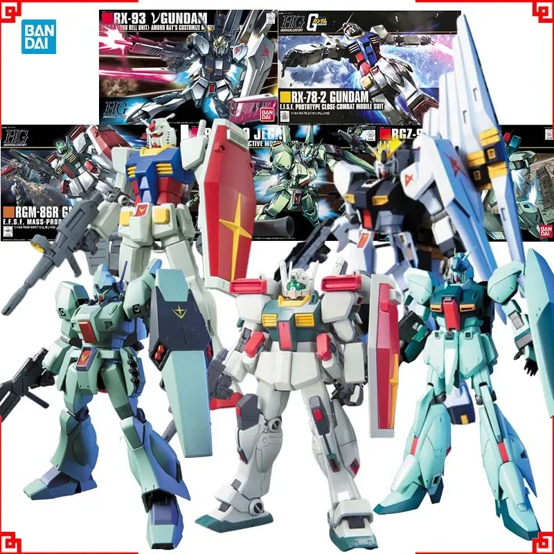 Bandai Gundam Modellbausatz HGUC GM 3 Jegan Re-GZ V RX-78-2 Actionfigur Gunpla Bausatz Anime-Figuren Spielzeug für Männer Geschenk