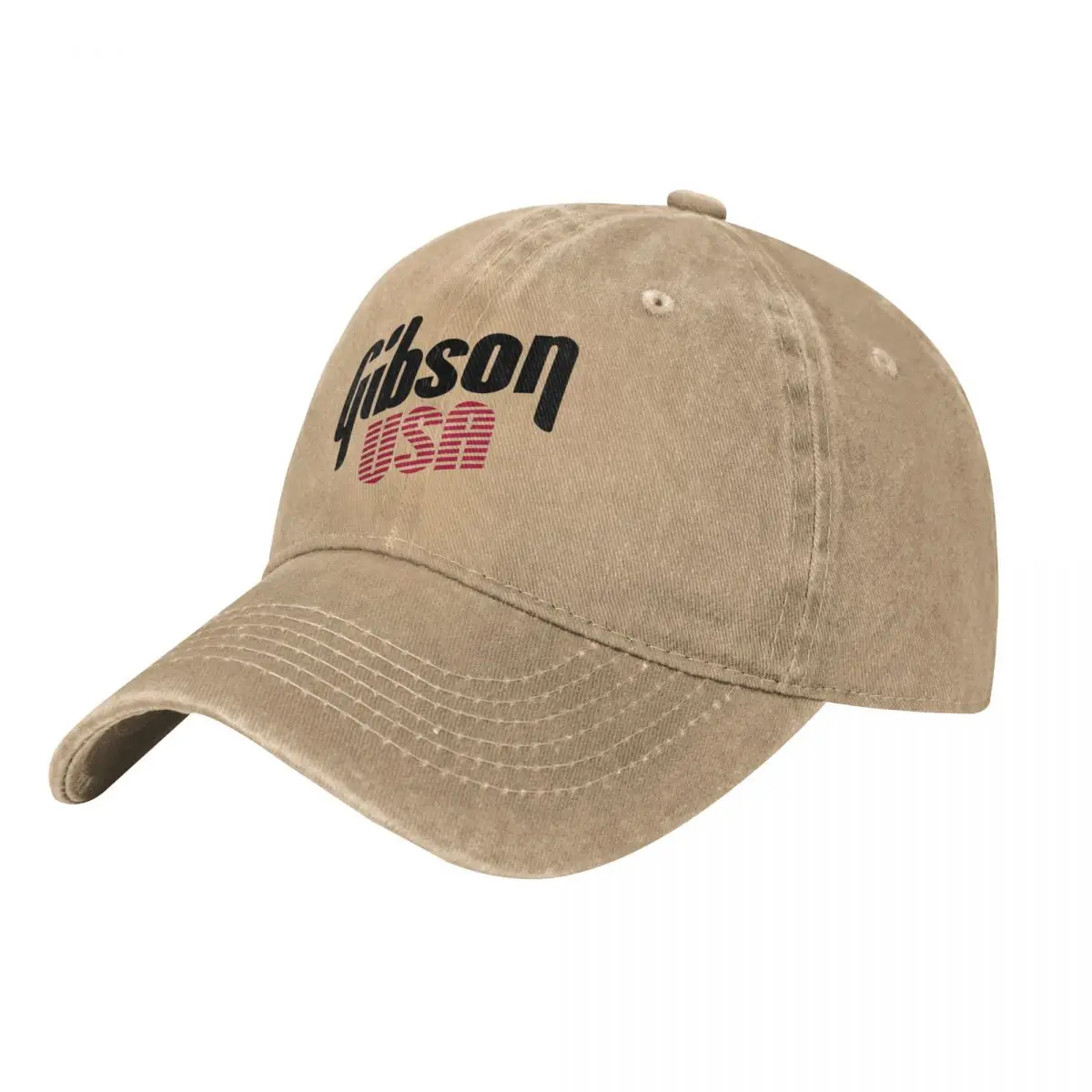 USA Guitar Logo Music Washed Baseball Cap Gibsons Casual Trucker Dad Hat Summer Unisex Men Outdoor Sport Sunscreen Baseball Caps