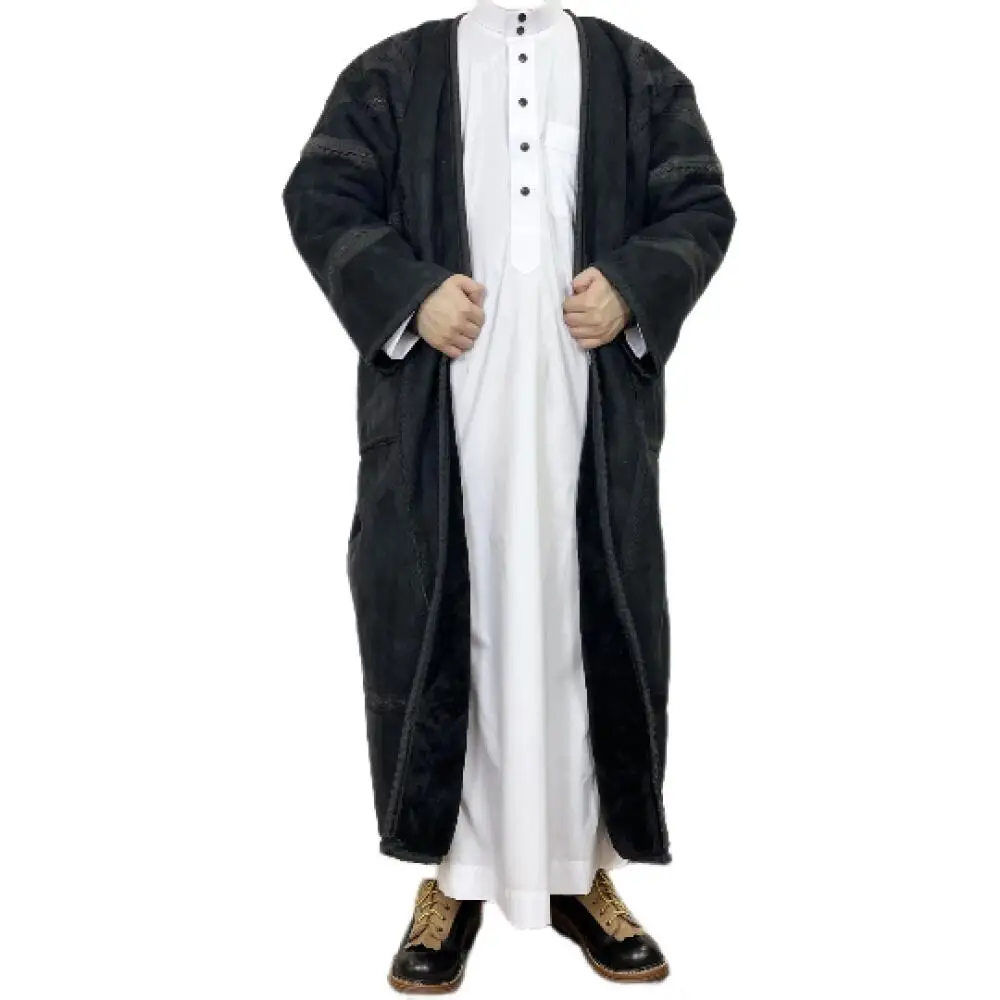 ثوب إسلامي تقليدي للرجال Dishdasha المملكة العربية السعودية جوبا رداء طويل متواضع ملابس إسلامية للصلاة عبايات مغربية فضفاضة