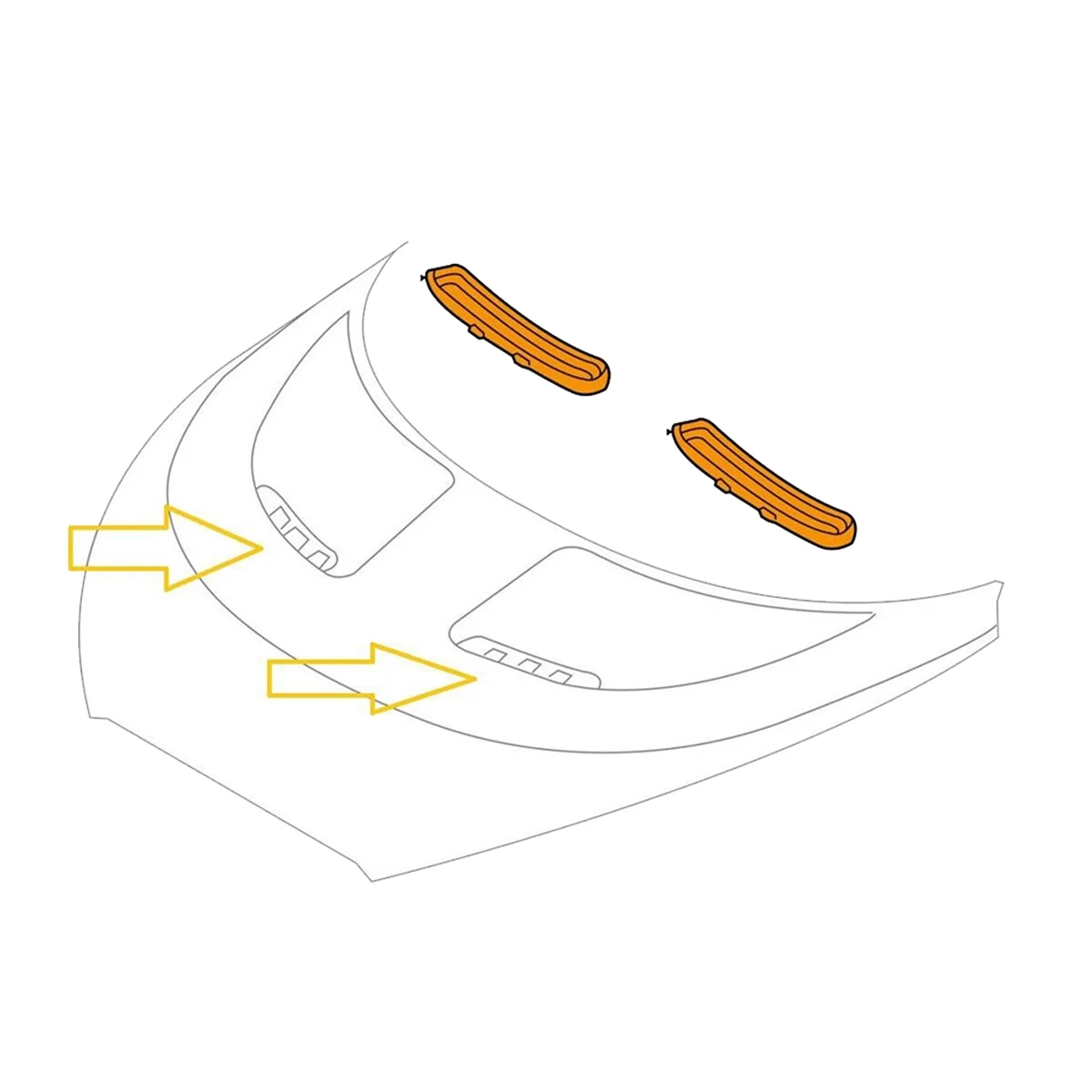 1 คู่ด้านหน้าHood Ventปลั๊ก 86350-2V000 86360-2V000 สําหรับHyundai Veloster 2011-2017 Bonnet Air Duct 863502 V000—L49A