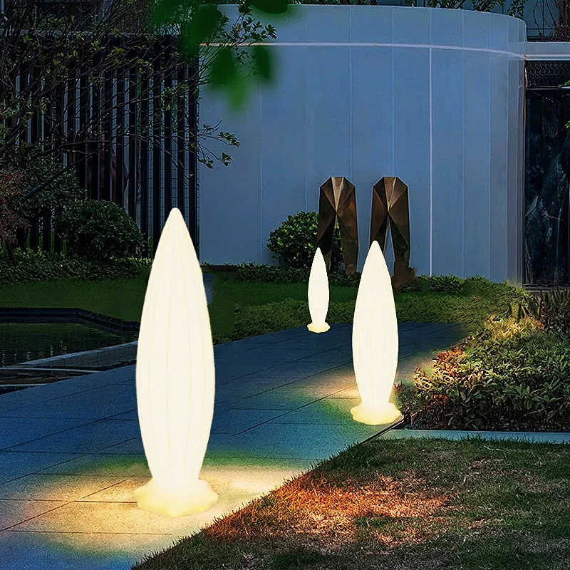Modern Garden Patio Decoration Led Floor Lamp Remote Control RGB Color Changing Illuminated Led Outdoor Floor Lamp Waterproof