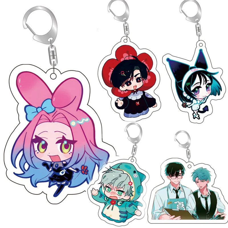 Anime ALIEN*STAGE* Keychains Pendant Car Key Chain Acrylic Stand MIZI SUA TILL IVAN HYUNA LUKA Fans Gifts Cosplay Accessories