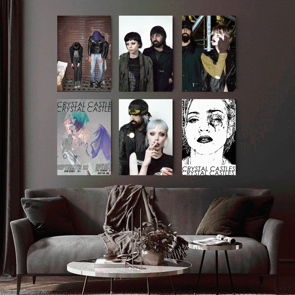 Crystal Castles band Poster Home Office study Wall Bedroom Living Room Kitchen Decoration Painting