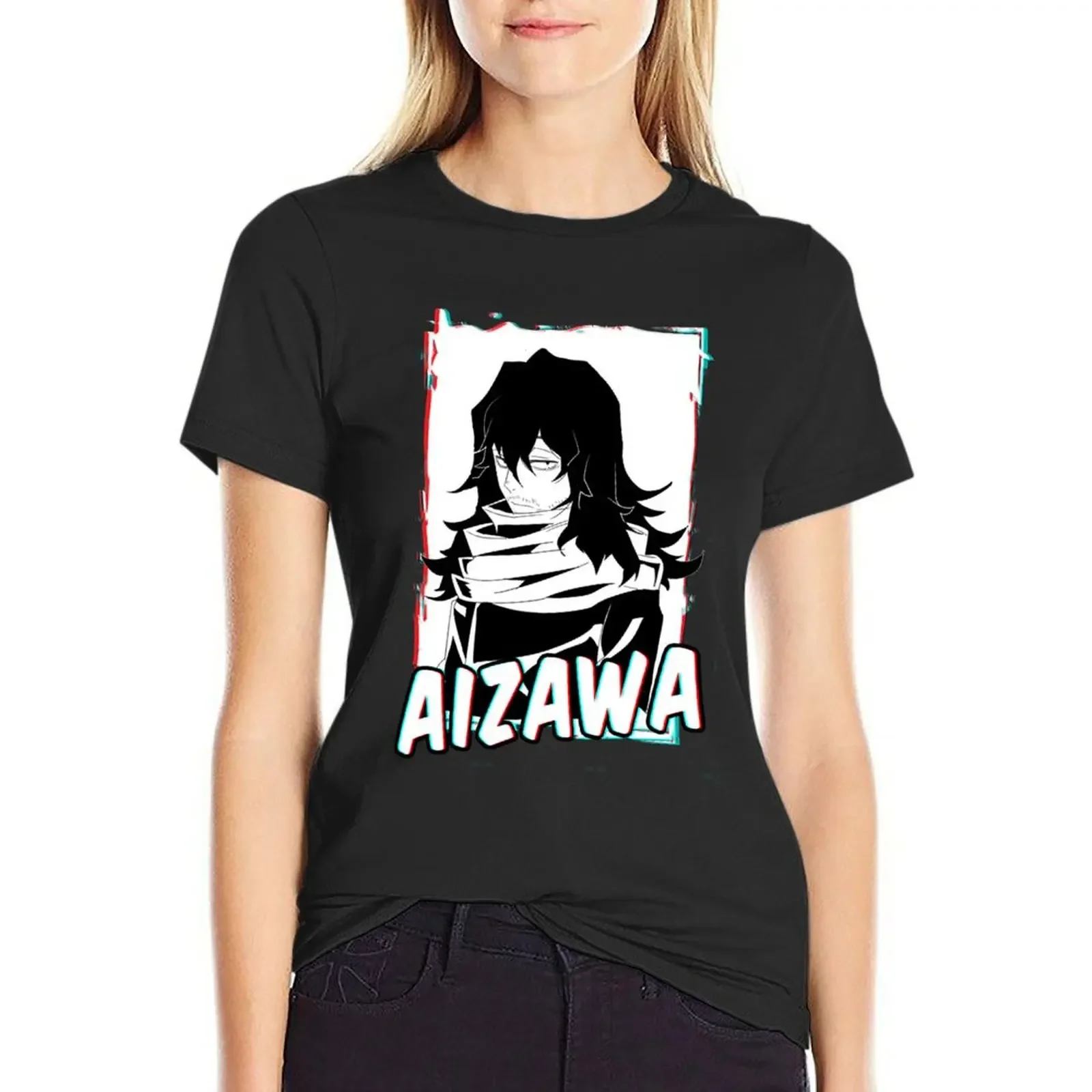 

Aizawa sensei - Mha T-Shirt lady clothes Female clothing Aesthetic clothing rock and roll t shirts for Women