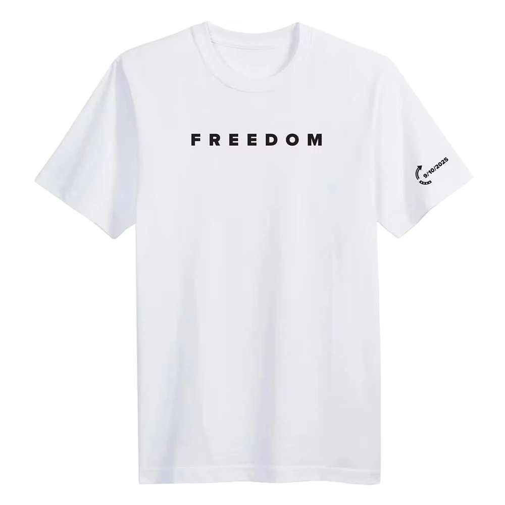 Freedom Tee Fashion American Charlie Kirk T-shirt Cotton Loose Women/Men Tshirts Casual O-neck Letter Printing Clothing Female
