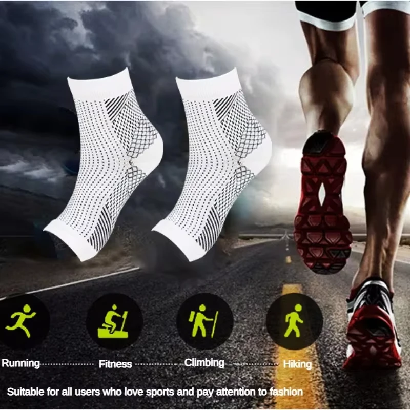 1 Pair Soothe Compression Socks for Relief Pain Neuropathy Socks for Men Women Ankle Support Breathable Elastic Sports Stockings