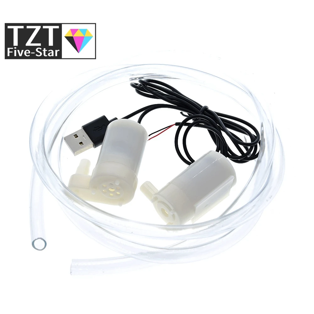 Mini Micro Motor silencioso de La Bomba Sumergible, Bombas De Agua DC 3-5 V 70-120L/H, unidad USB