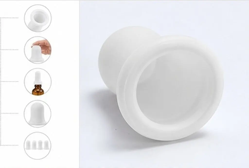 50Pcs Essential Oil Dropper Caps White Silicone Squeeze Bulb Leakproof Fit 18Mm Neck Replacement for Serum Perfume Bottle DIY