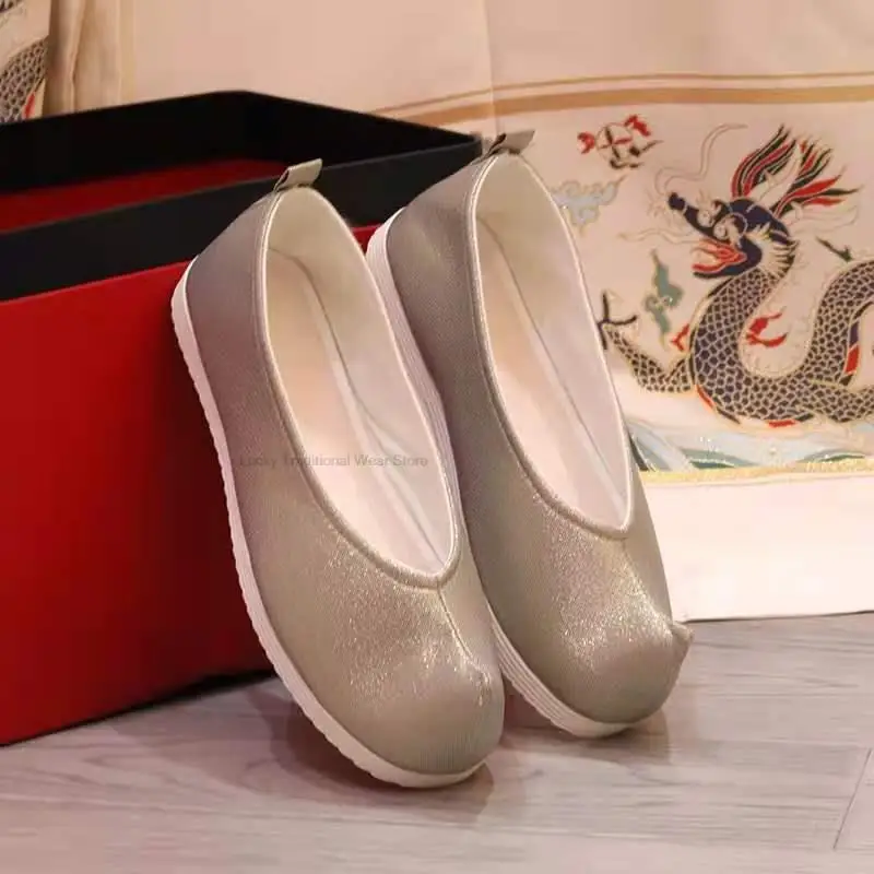 Spring And Summer Hanfu Shoes Men And Women Unisex Ancient Style Matching Hanfu Shoes Chinese Traditional Clothes Bow Shoes