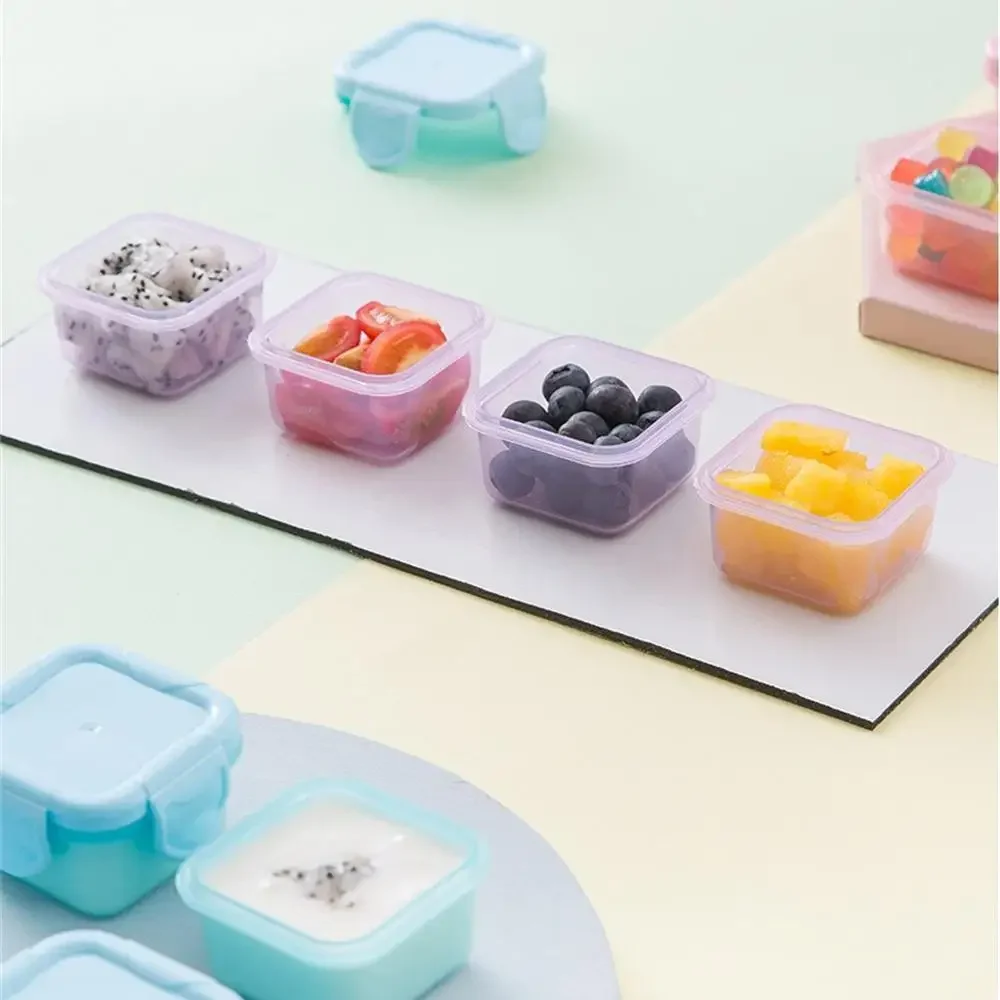 Food Storage Container Small Plastic Moisture-proof Containers Mini Kitchen Storage Box with Leakproof Lid Kitchen Accessories