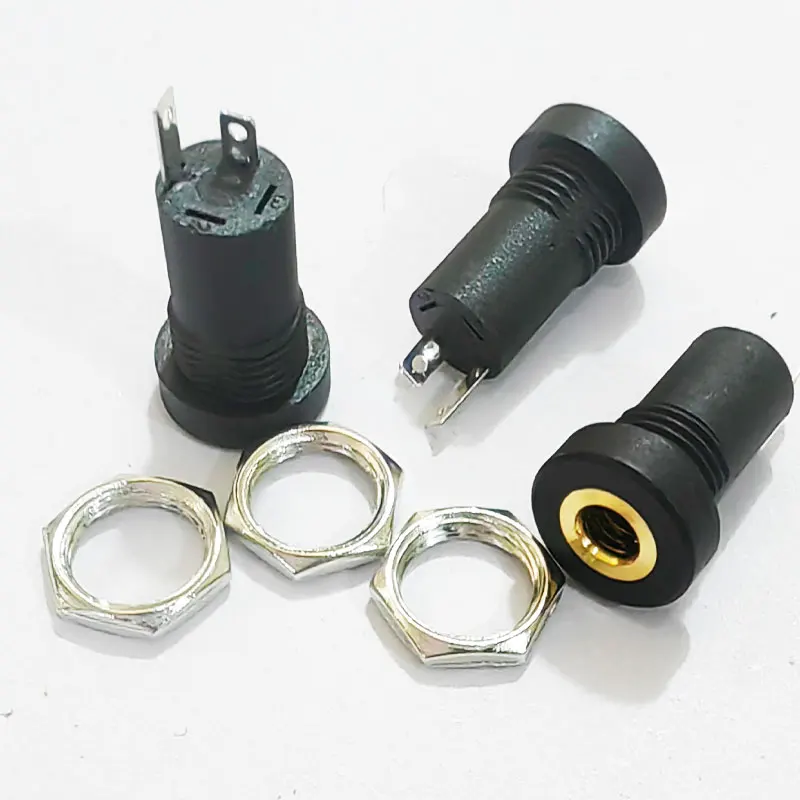 2/3/4Pin 3.5mm Audio Jack Socket 3/4 Pole Stereo Solder Panel Mount 3.5 mm Headphone Female Socket Connector With Nut