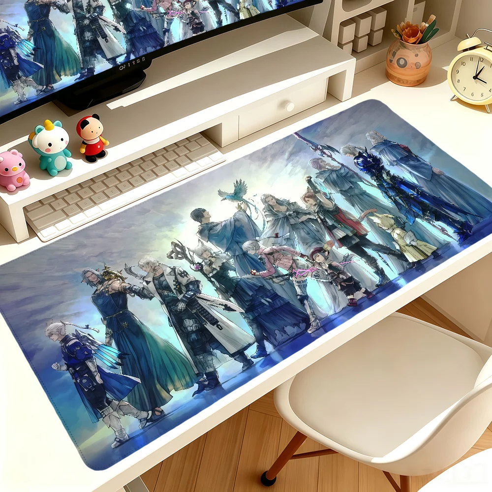 Game Final F-Fantasy XIV Mouse Pad Large Non-slip Lockedge Desktop Computer Desk Mat Keyboard MousePad Office Gamer Student Gift
