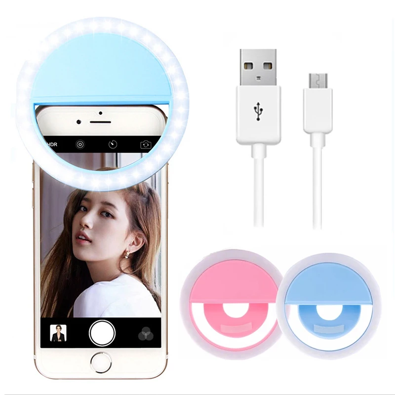 Кольцевая подсветка USB для селфи Фотографическое видеоподсветка Идеально подходит для iPhone Samsung