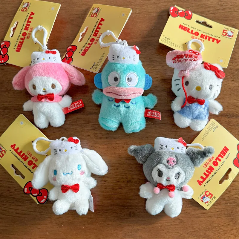 

Kawaii Sanrio аниме периферийные устройства 50-летие Куроми кукла брелок милая мелодия Cinnamoroll сумка брелок кулон подарок