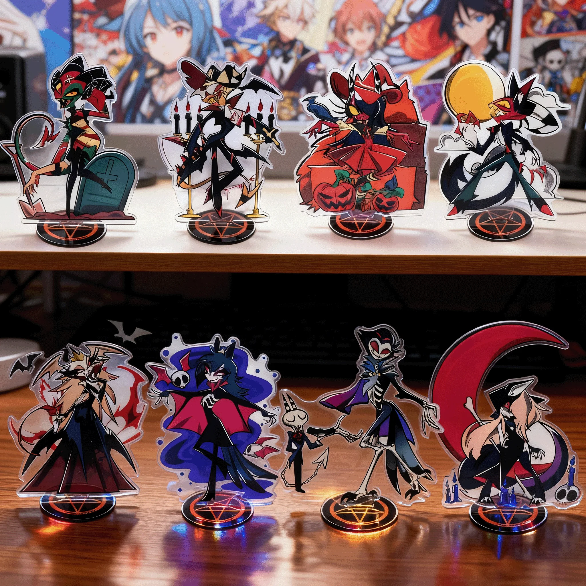 هازبين فندق الأمريكية أنيمي الأجهزة الطرفية 15 سنتيمتر الاكريليك حامل تحصيل مكتب الحلي الإبداعية هدية عيد ميلاد لصديقة الصبي #1