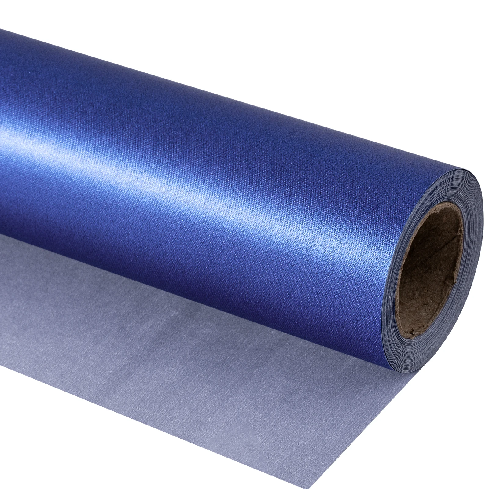 1 Roll of Pure Satin Royal Blue Gift Wrapping Paper, for Birthdays, Graduation Ceremonies, Festivals, DIY Craft Decoration, 43.2cm X 1000cm (17inch X 32.81 Feet)