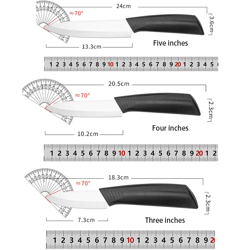 3/4/5 Zoll Keramikmesser, beständig gegen Oxidation, rostfrei, Obstmesser mit Abdeckung, tragbare Messer für die Zubereitung von Babynahrung und Kleinkindernahrung – Detail 8