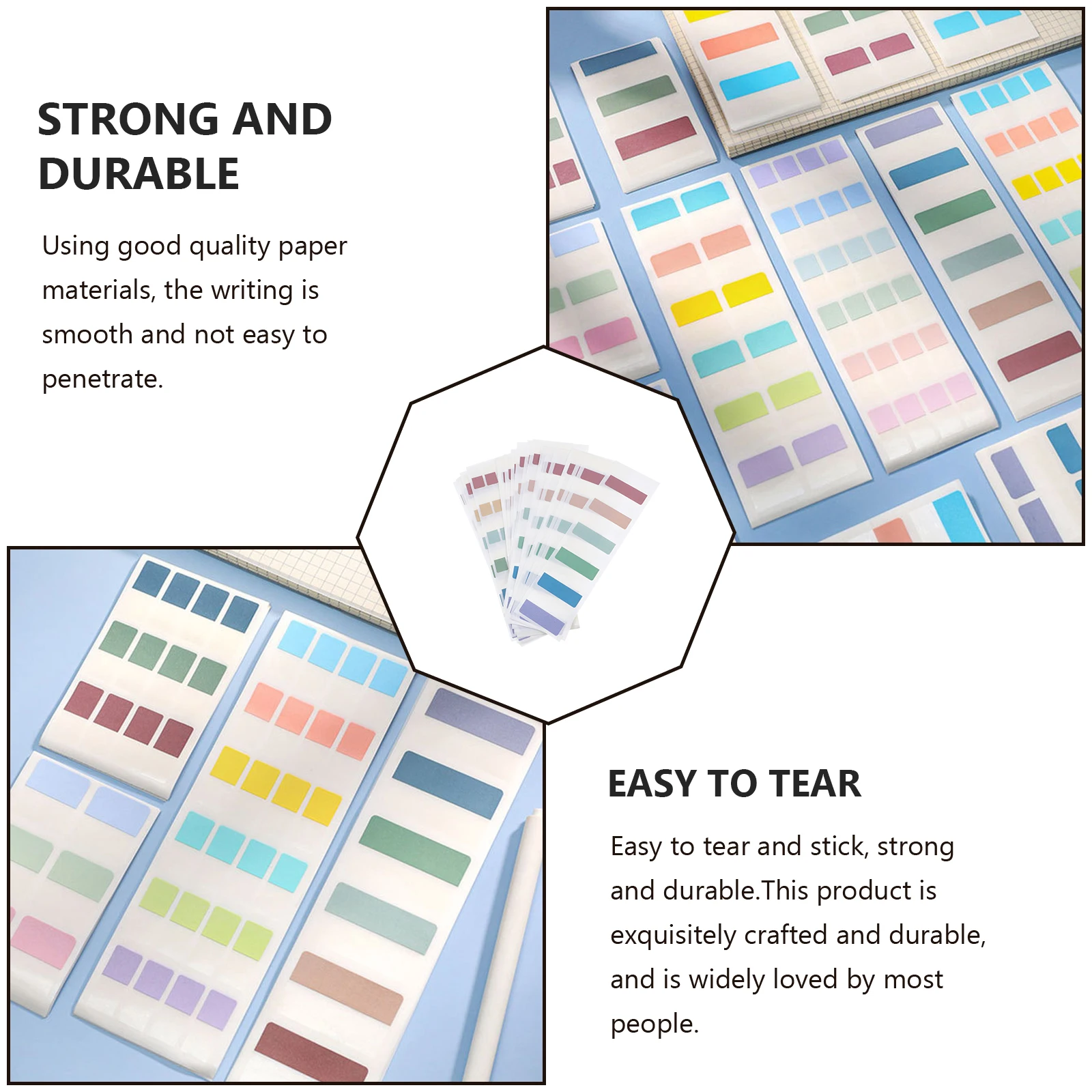 

Fluorescent Sticky Memo Pads Small Portable Notes Bright Color Adhesive Memo Stickers School Office Use