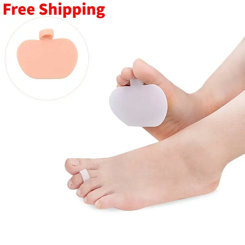 

2Pcs=1Pair Gel Pad Separator Corrector Forefoot Foot Pads Shoes Insoles Insert Metatarsal Toe Shoes Woman Foot Care Pedicure