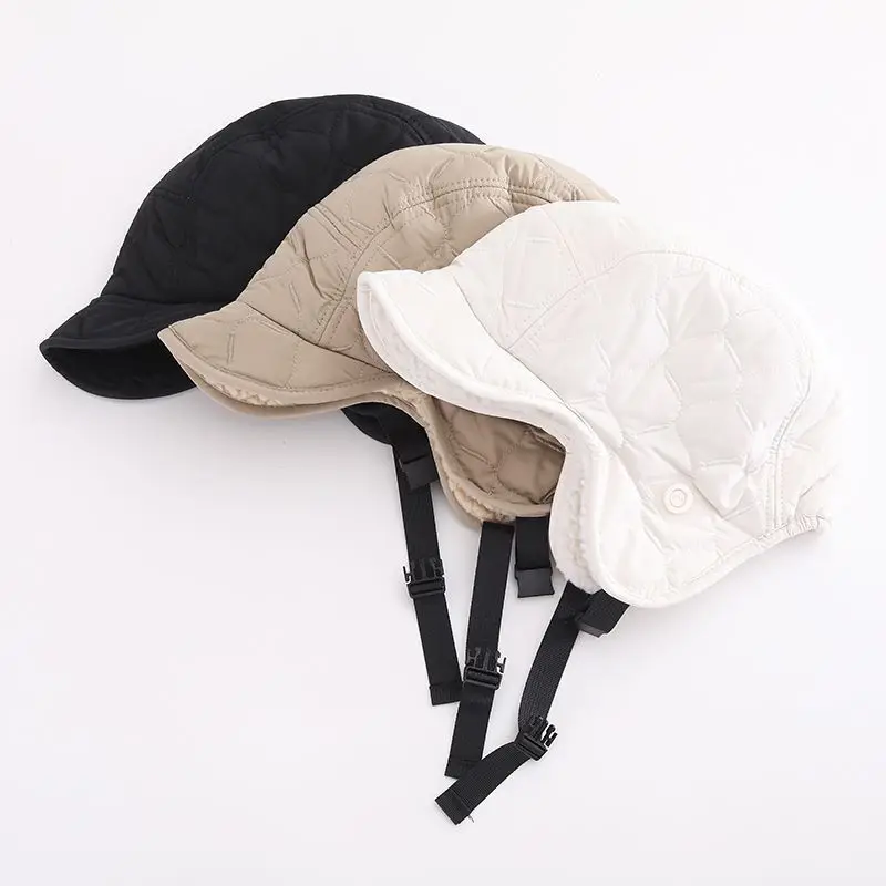 Winter Men Women Trapper Aviator Trooper Earflap Warm Waterproof Ski Down Hat Bomber Cap Ear Protectors Hats Reversible Wearable