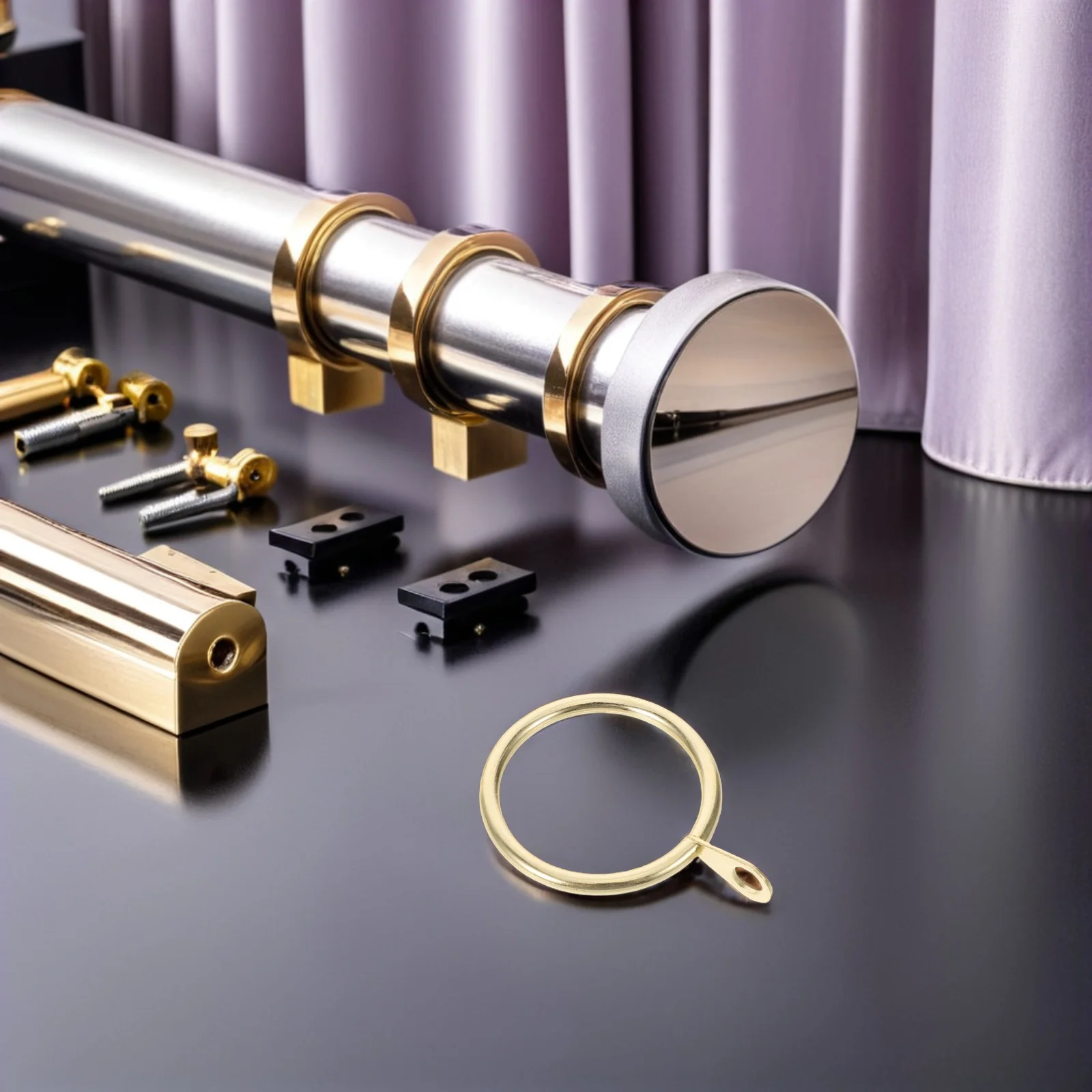 

30pcs Curtain Hanging Rings Metal Drapery Hooks 30Mm Inner Diameter Black For Heavy Duty Curtains Window Door Shower Bathroom