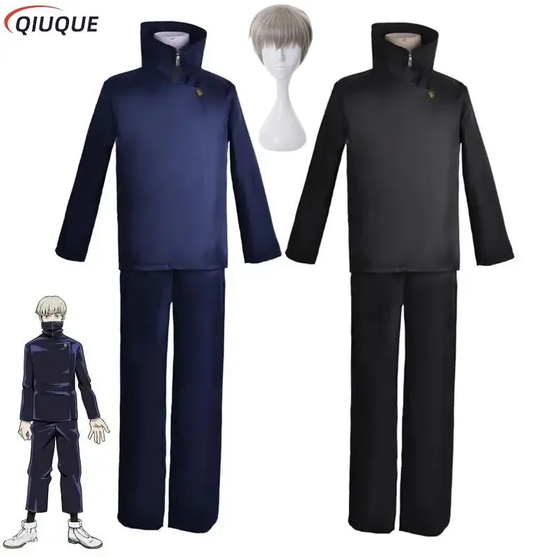 Inumaki Toge Cosplay Costume Wig Halloween Party Men Kids Anime Uniforms Comic Con Role Play Outfits