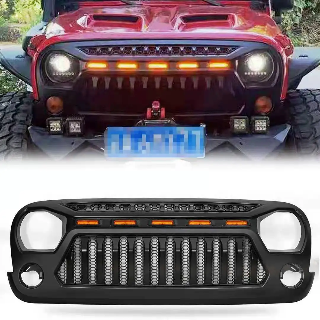 lantsun J395 JK Grille with LED ABS for jeep for wrangler 2007-2017