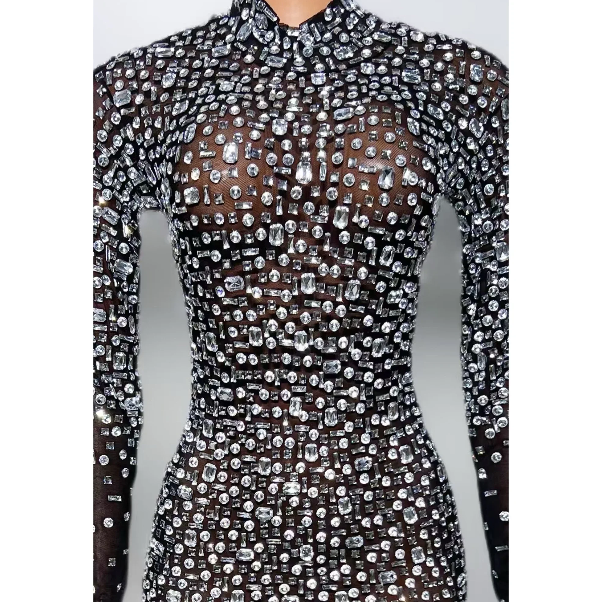 Strój urodzinowy dżetów sukienka na imprezę kobiety festiwalowe suknie wieczorowe Bar Ds Dj strój sceniczny Gogo kostiumy taneczne