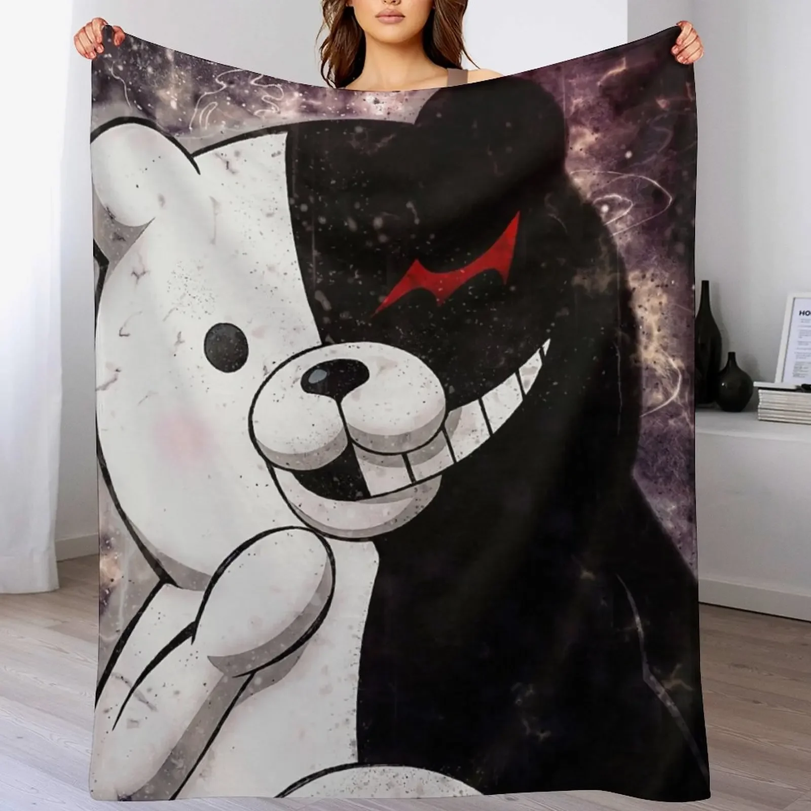 

Danganronpa Monokuma Throw Blanket Outdoor Soft Blanket for Picnic Beach Camping