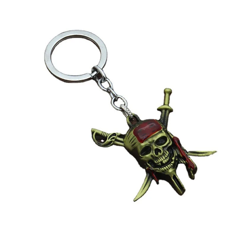 Noter جديد الرجال خمر الهيب هوب روك القراصنة الجمجمة المفاتيح 2 ألوان حامل معدني معلقة حلقة رئيسية ظهره اكسسوارات الديكور