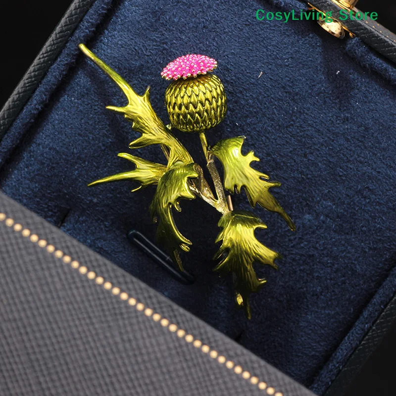 Delicate Pin Brooch Rhinestone Green Primrose Brooch Small Fresh Coat Cardigan Corsage Suit Pins Jewelry Gifts