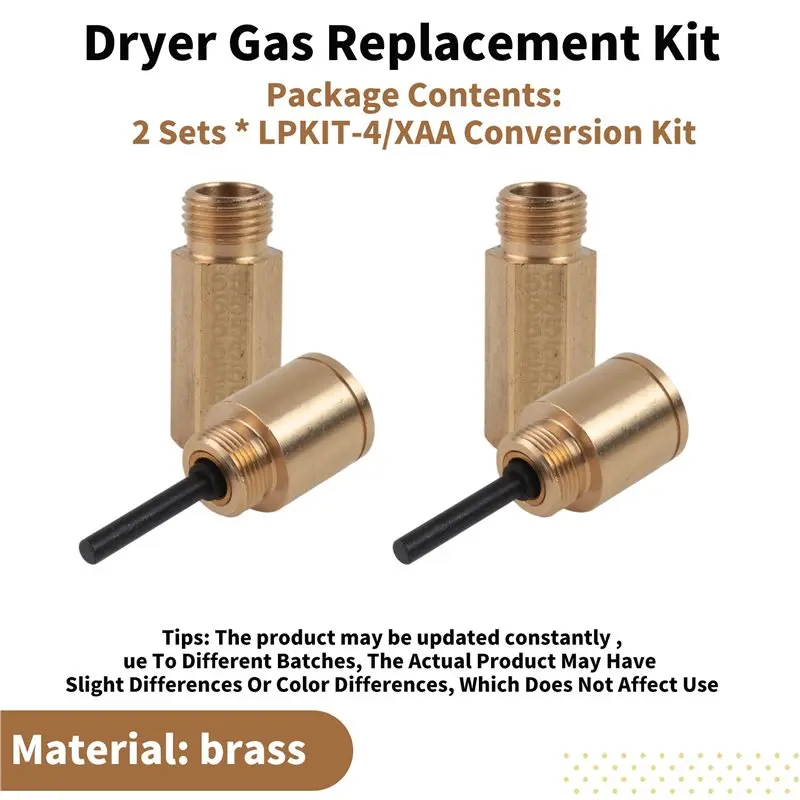 2 Sets LPKIT-4/XAA Conversion Kit for Dryer, Converts Natural Gas to LP Gas, Dryer Gas Replacement Kit-A57M