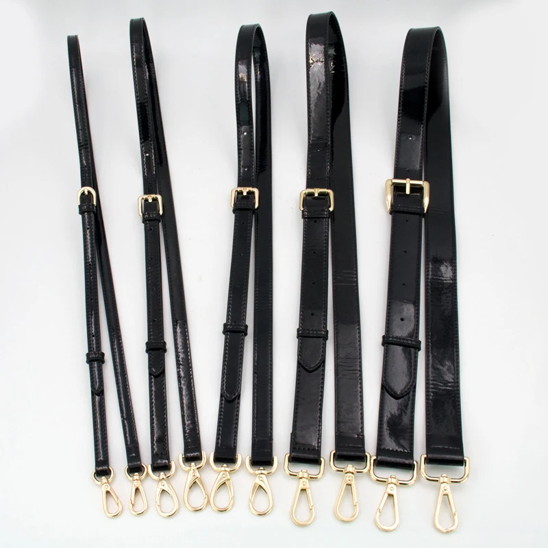 130cm Black Leather Shoulder Bag Strap DIY Handbag Handle Women Girls Handbags Buckle Belts Strap Bag Accessories