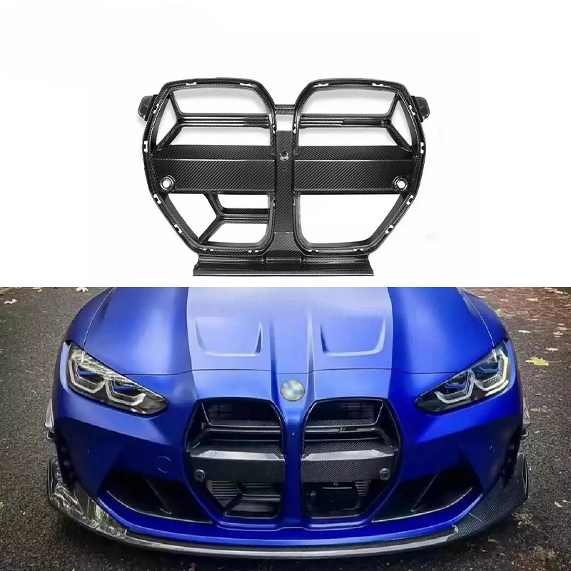 

Carbon Fiber CSL Front Bumper Grille Double Kidney Center Grille Frame Mesh for BMW G80 M3 G82 G83 G8X M4 Competition