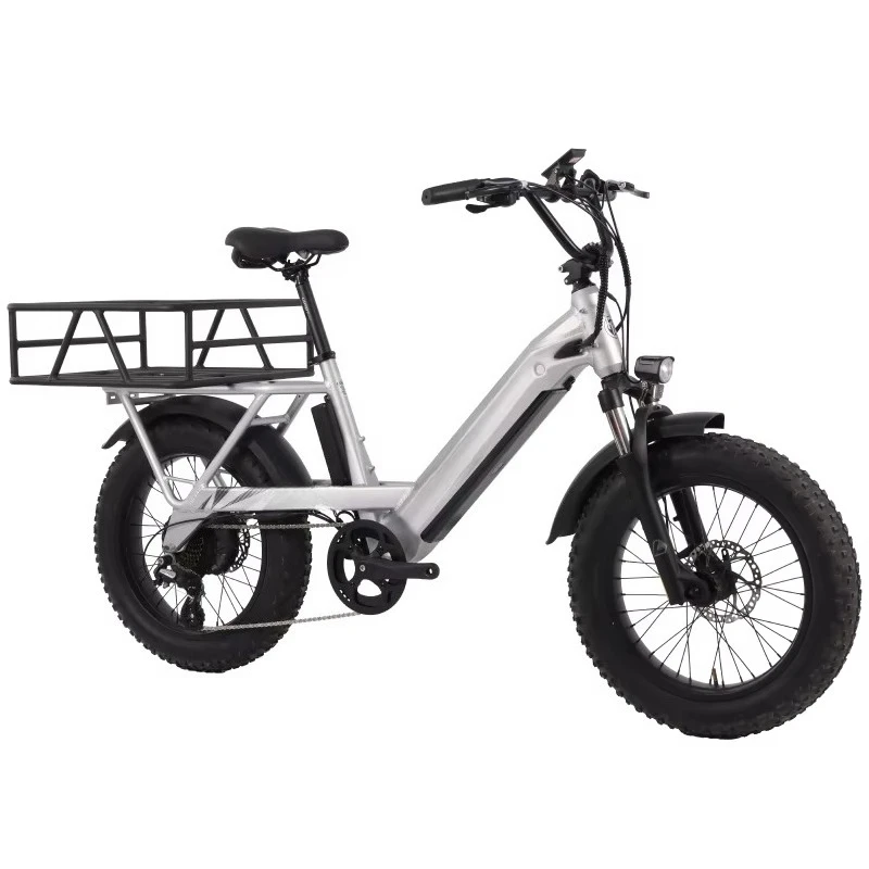 48V 500W 15Ah Electric City Bicycle 24-Inch Aluminum Frame Lightweight Cargo Lithium Battery Power Supply