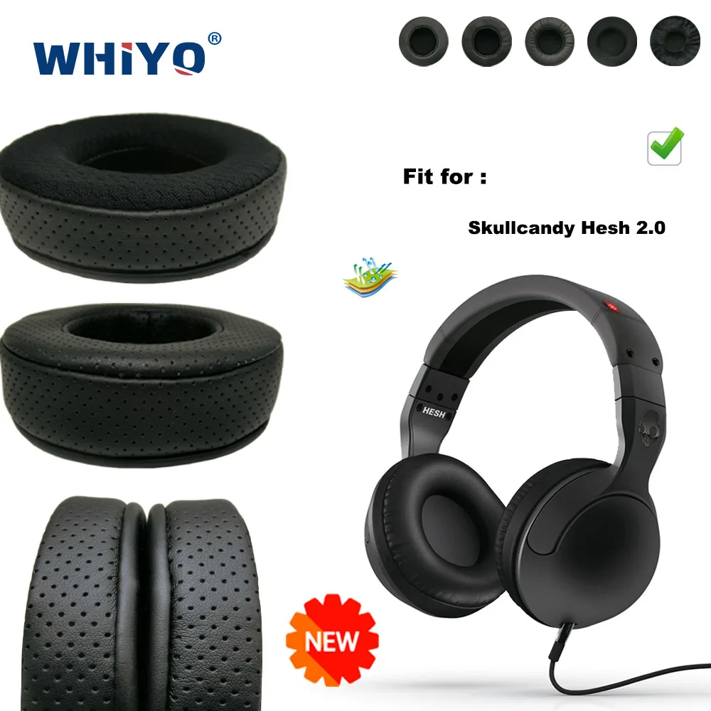 

New upgrade Replacement Ear Pads for Skullcandy Hesh 2.0 Headset Parts Leather Cushion Earmuff Headset Sleeve Cover