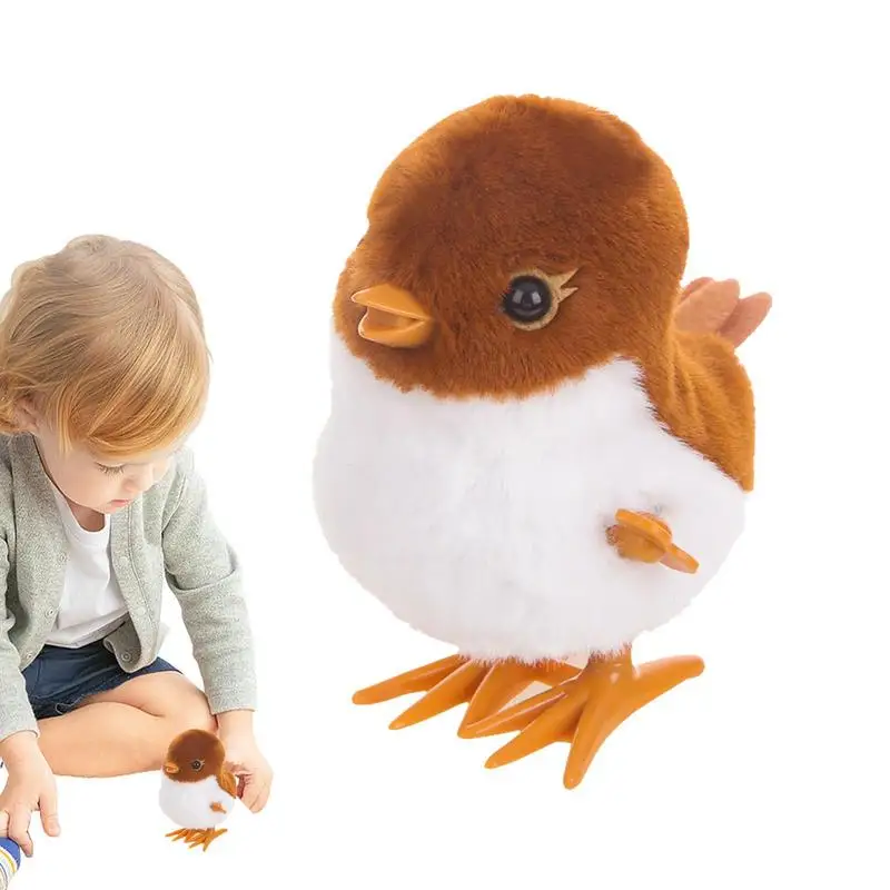 Bird Gift Wind-up Kids Toys Educational Jumping Babies Clockwork Funny Plush Reusable Learning To Crawl Baby Toddlers Toy