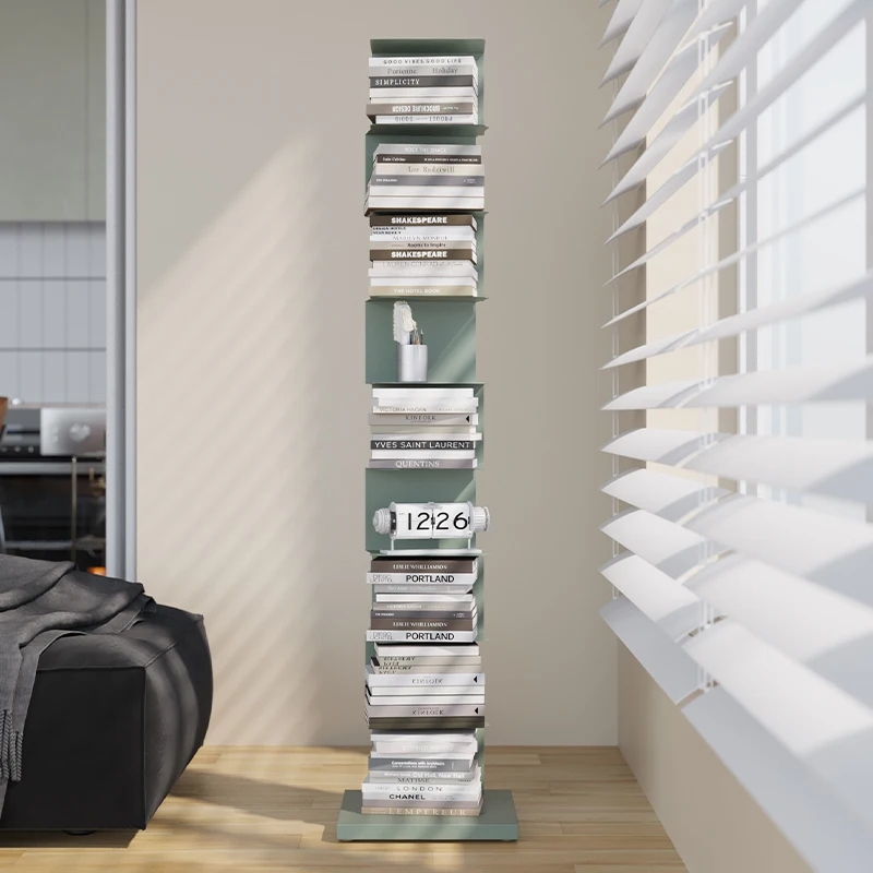 

Invisible bookshelf shelf Floor-to-ceiling wrought iron multi-layer suspended bookcase Living room corner creative
