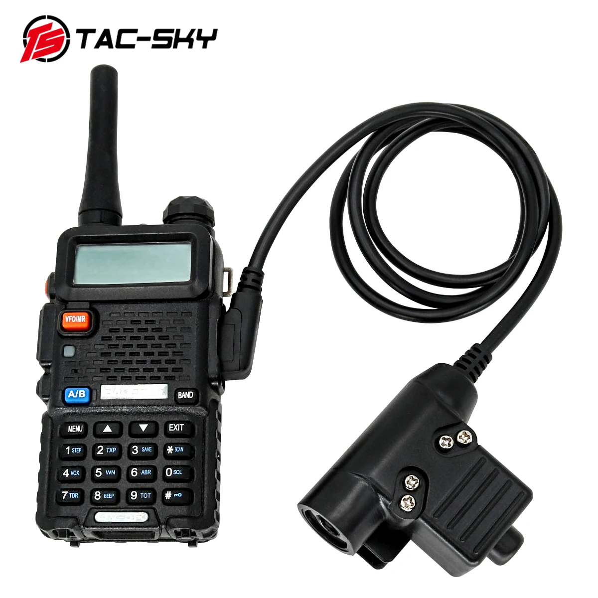 TAC-SKY-auriculares tácticos para deportes de caza al aire libre, adaptador de Radio para walkie-talkie militar, PTT, p94, PTT