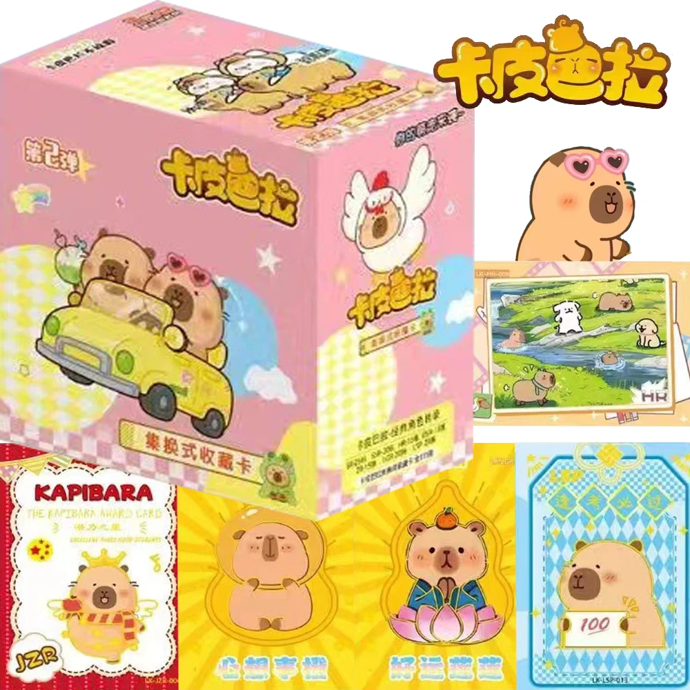 

Capybara Collection Cards Cartoon Cute Anime Kapibala Exquisite Rare CR The 24 Solar Terms Cold Wave Cards Children Love Gifts