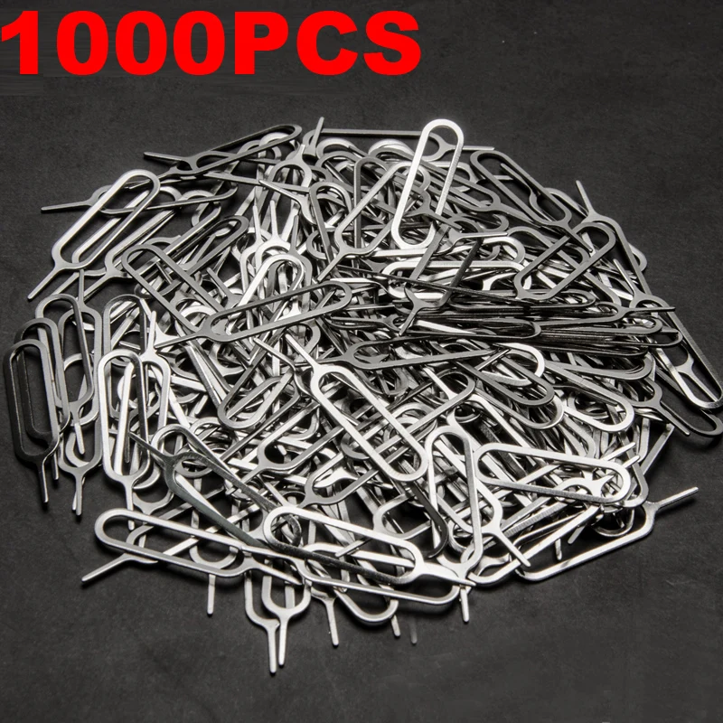 

100/100OPCS SIM Card Removal Needle Pins Pry Eject Sim Card Tray Open Pin for IPhone Samsung Xiaomi Redmi Micro Sd Card Tool
