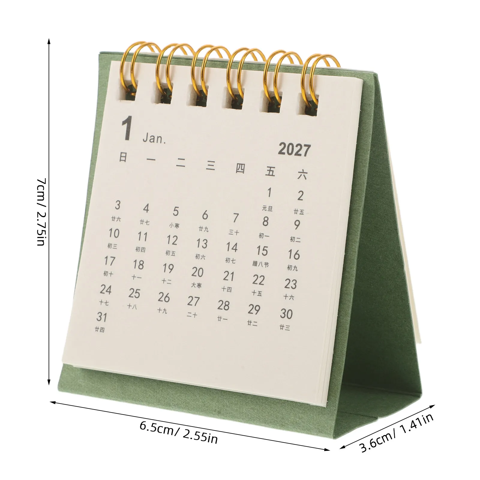 2026-2027.12 Calendar - Portable Desktop Standing Planner - Space-Saving Ring Bound School Pad For Academic Scheduling