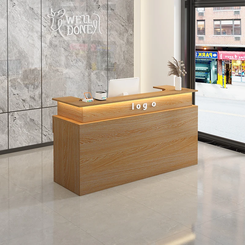 

Work Glass Reception Desk Pulpit Company'S Cosmetics High Reception Desk Supermarket Recepcion Mostrador Beauty Furniture